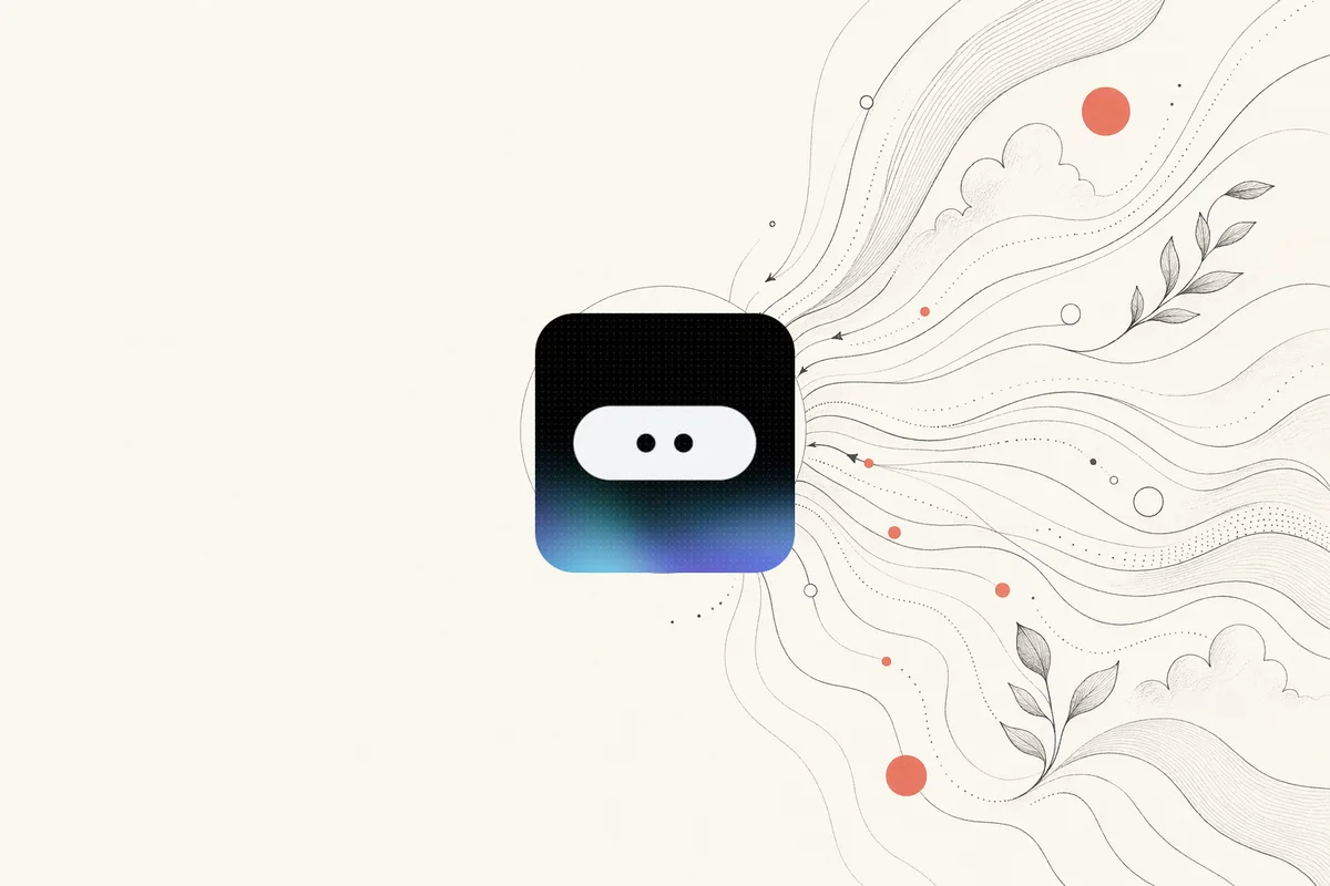 OpenDesign против Google Stitch — редакционная иллюстрация на тёплой бумаге: запрос сходится в дизайн-хаб, которым вы владеете