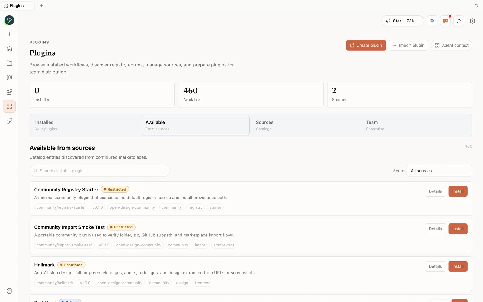 The OpenDesign plugin library, with installable skills.